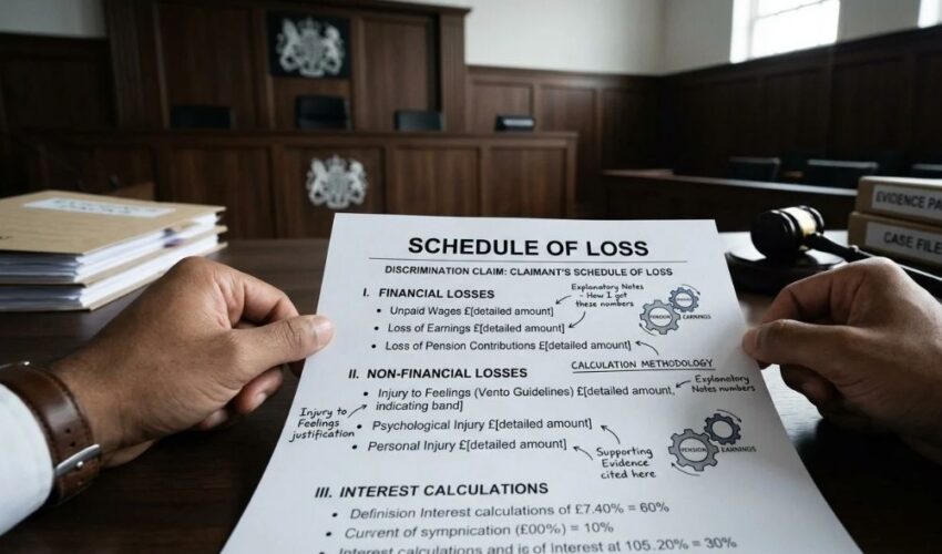 How to Prepare a Schedule of Loss for a Discrimination Claim